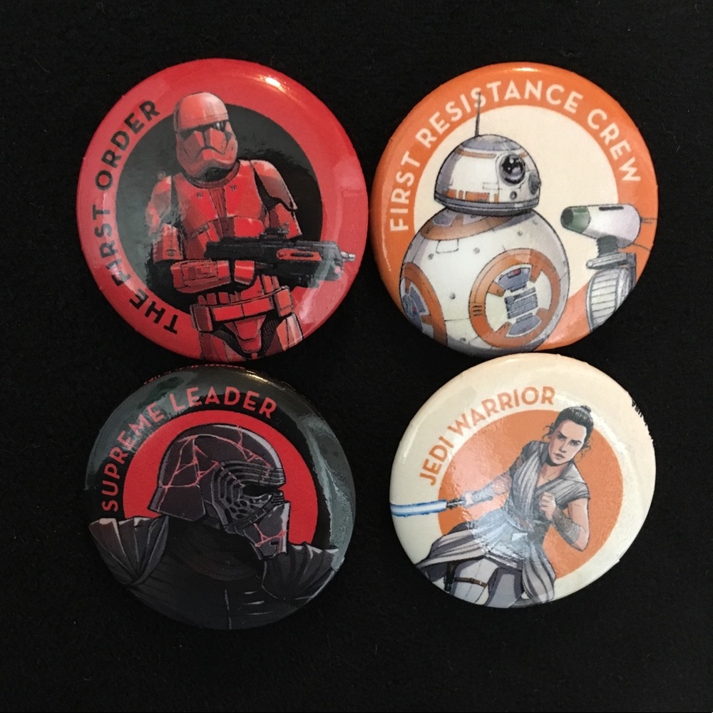 Star Wars themed pins. Set of Four, 4 designs